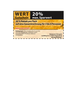 Gutschein - Regensburg Restaurants