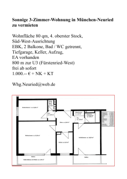 Sonnige 3-Zimmer-Wohnung in München