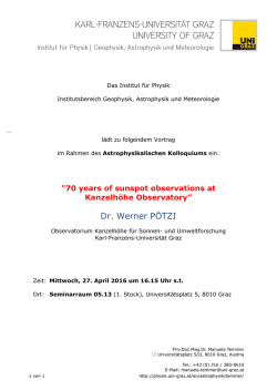 Dr. Werner P&Ouml;TZI - Karl-Franzens