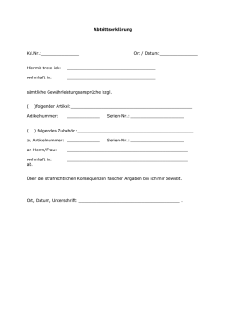 Hiermit erkl&auml;re ich an Eides Statt, da&szlig;