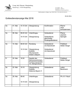 Gottesdienstanzeige Mai 2016