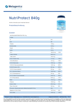 NutriProtect 840g - Metagenics Europe