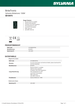 Datenblatt - Havells Sylvania