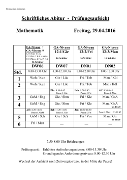 Abituraufsicht Mathematik