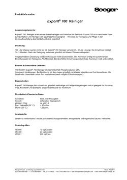 Produktinformation - Seeger Wasch
