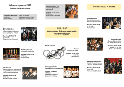 Jahresprogramm 2016 - Musikschule Erlenbach