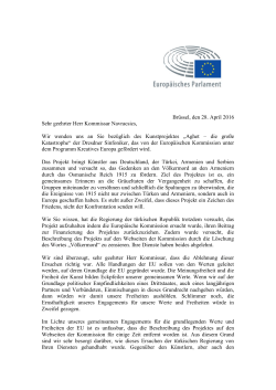 Brief an EU-Kommissar Navracsics