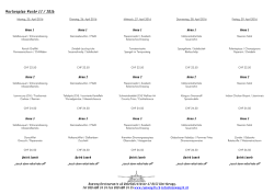 Montag, 25. April 2016 Dienstag, 26. April 2016 Mittwoch, 27. April