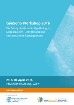 GynSono Workshop 2016 - gynsono.at: gynsono.at