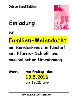 Maiandacht 2016