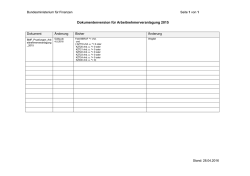 Dokumentenversion f&uuml;r Arbeitnehmerveranlagung 2015
