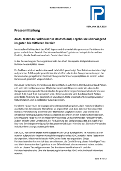 Pressemitteilung - Bundesverband Parken