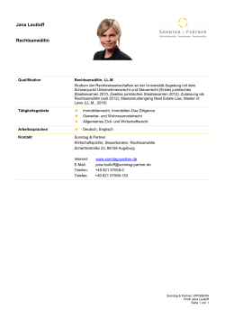 Jana Leutloff - Sonntag & Partner