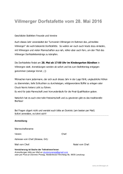 Villmerger Dorfstafette vom 28. Mai 2016