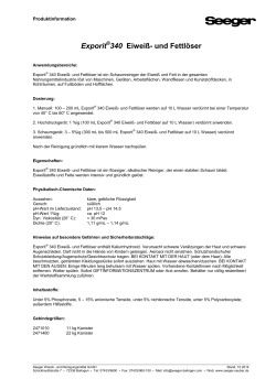 Produktinformation - Seeger Wasch
