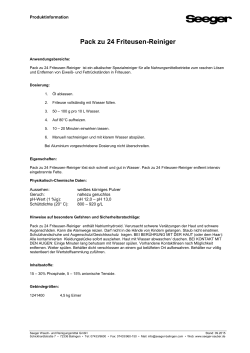 Produktinformation - Seeger Wasch