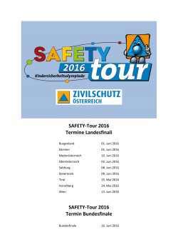 Safety-Tour Termine 2016
