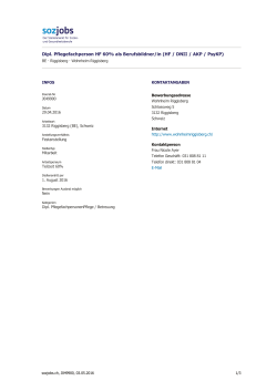 Dipl. Pflegefachperson HF 60% als Berufsbildner/in (HF