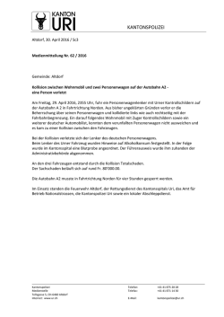 eine Person verletzt