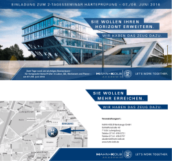 Einladung Härteprüfung-Seminar