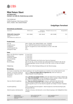 Termsheet vom Emissionstag (DE) - UBS