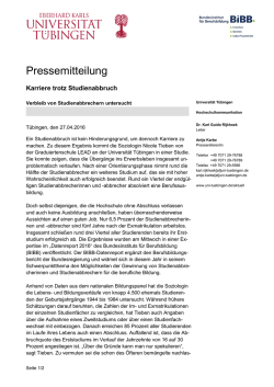 Pressemitteilung - Universität Tübingen