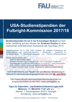 USA-Studienstipendien der Fulbright
