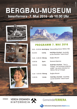 Innerferrera &middot; 7. Mai 2016 &middot; ab 10.00 Uhr