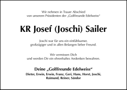 KR Josef (Joschi) Sailer