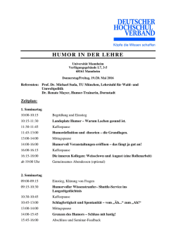 HUMOR IN DER LEHRE