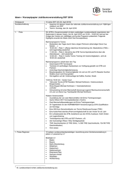 Ideen- / Konzeptpapier Jubiläumsveranstaltung DST 2016