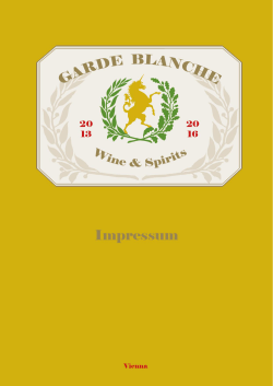 Impressum - Winedobona - Garde Blanche Weinhandlung