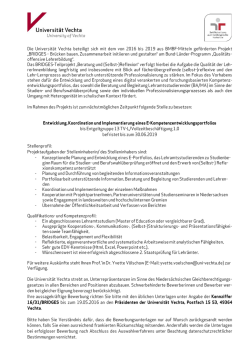 Entwicklung, Koordination und Implementierung eines E