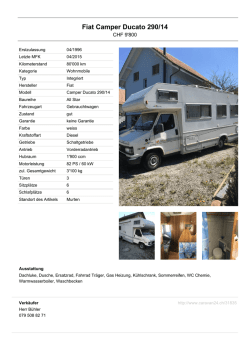Fiat Camper Ducato 290/14