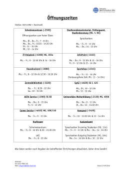 InfoPoint Tel: 0221-4982-222 Mail: infopoint@dshs