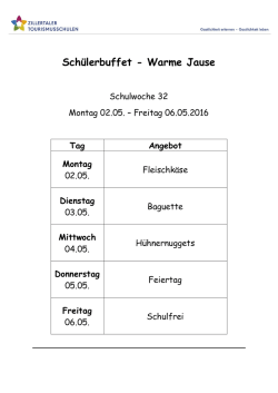 Schülerbuffet - Warme Jause - Zillertaler Tourismusschulen