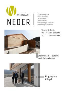 Eingang und Klingel - Weingut Ewald Neder