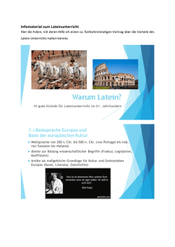 Infomaterial zum Lateinunterricht
