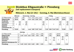 Sonderfahrplan Direktbus Elbgaustraße - Die S