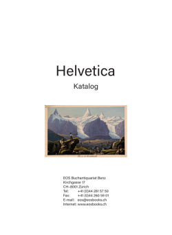 Helvetica Katalog - EOS Buchantiquariat Benz