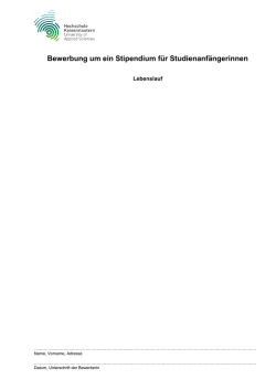 Lebenslauf