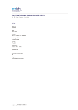 dipl. Pflegefachperson Akutpsychiatrie 80 - 100