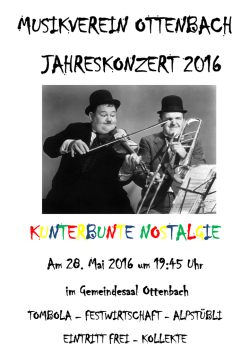 MUSIKVEREIN OTTENBACH JAHRESKONZERT 2016