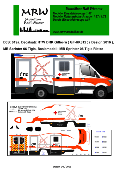 DcS: 619a, Decalsatz RTW DRK Gifhorn ( GF