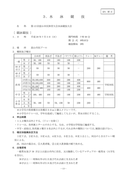 要項 - 富山県水泳連盟