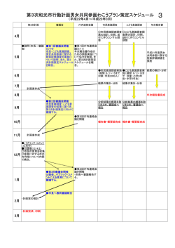 第3次和光市行動計画男女共同参画わこうプラン策定スケジュール
