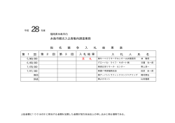 糸島市観光入込客動向調査業務 指 名 競 争 入 札 結 果 表 第 1