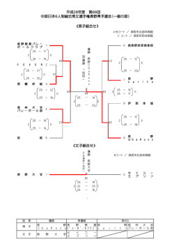 《女子組合せ》 平成28年度 第66回 中部日本6人制総合男女選手権