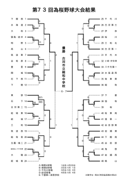 第73回為桜野球大会結果