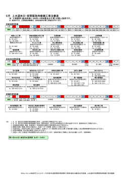 5月 上水道休日・夜間緊急時修繕工事当番表